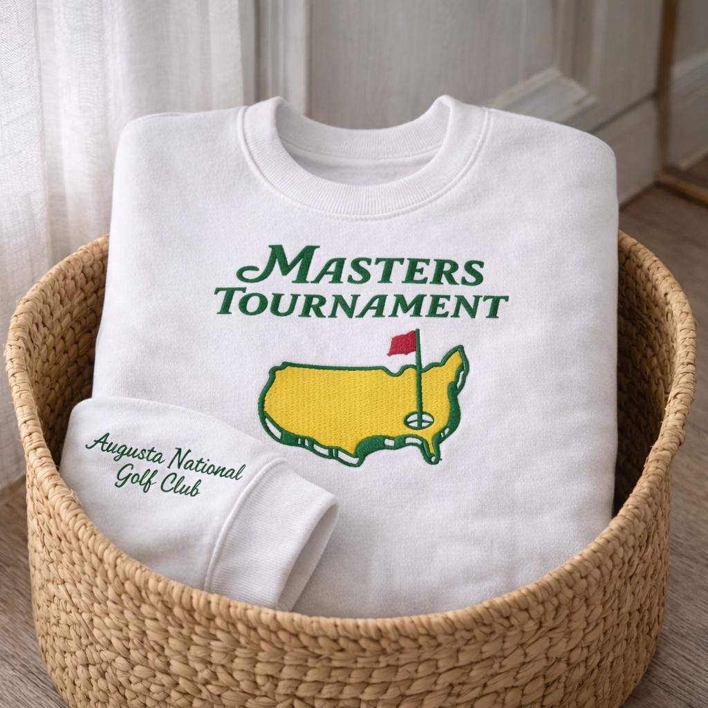 Masters Golf Legend Embroidered Sweatshirt, Augusta National Tournament Shirt, Champion Golfer Shirt, Golf Fan Classic Apparel, Spring Golf Gifts