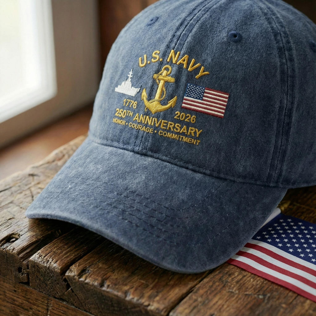250th Anniversary USA Embroidered Baseball Hat, Patriotic American Flag Cap, 1776–2026 Semiquincentennial Hat, 4th of July Veteran Gift, Gift for Dad (Copy)