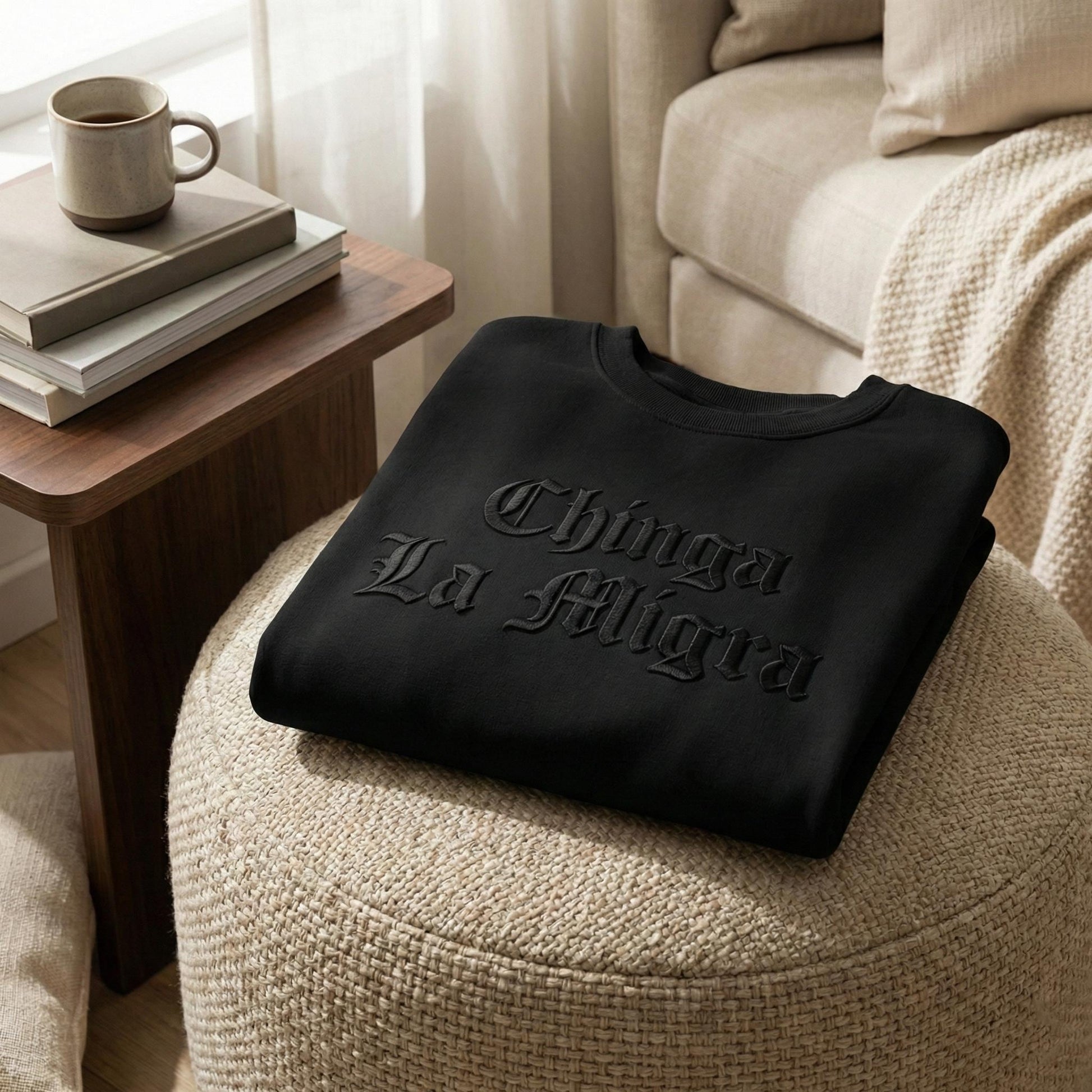 Embroidered Protest Sweatshirt “Abolish ICE” – No Human Is Illegal | Anti-Deportation & Immigrant Rights Apparel