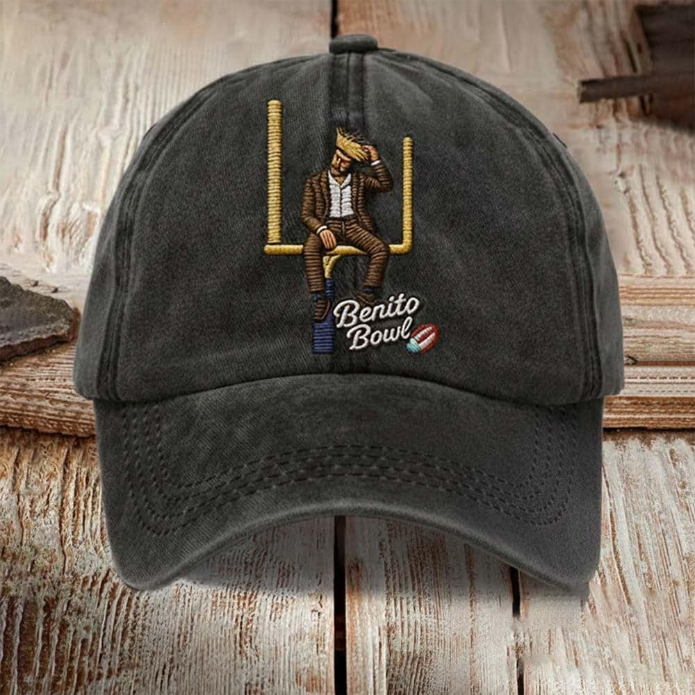 Bad Benito Bowl Embroidered Cap – Funny Halftime Football Washed Baseball Hat, Bento Bowl 94 Anniversary Gift