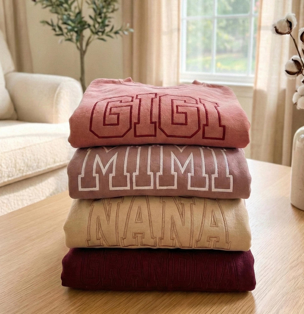 Custom Mama Embroidered Sweatshirt, Name On Sleeve With Heart, Mama Est Year Shirt, Grandma Shirt With Date, Gift For New Mom,Mothers Day Gift