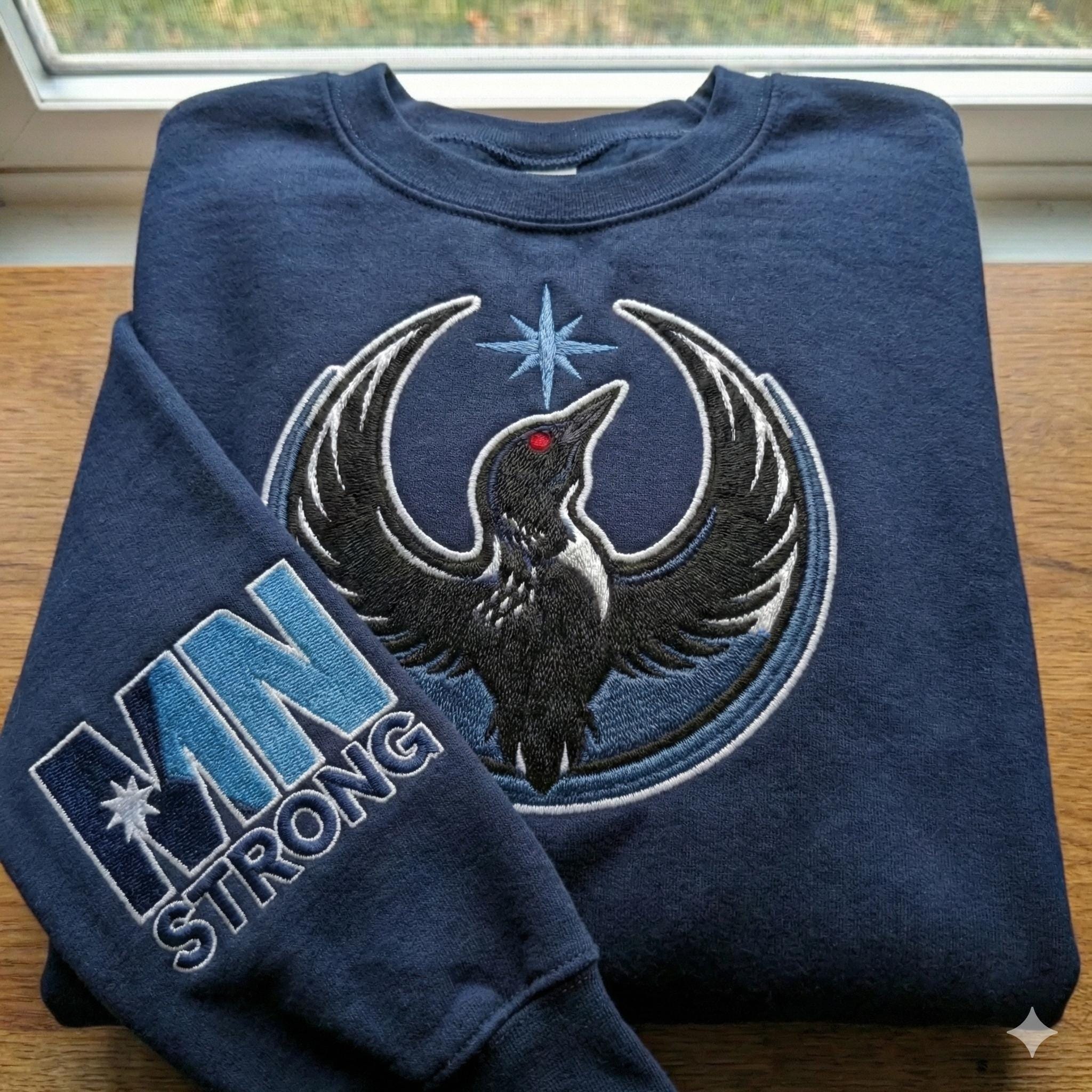 Embroidered Minnesota Resistance Shirt, MN State Bird Loon Resistance Shirt, Political Protest Hoodie, Minnesota Loon Starbird Sweatshirt