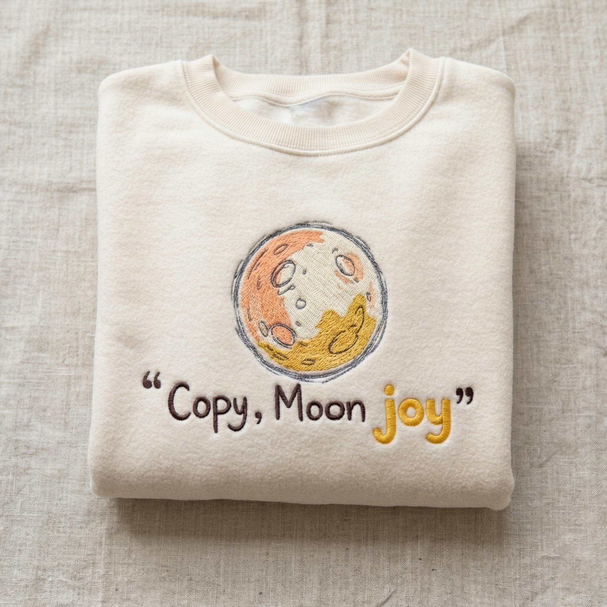 Embroidered Moon Joy Shirt, Artemis II Moon Shirt, Space Quote Tee, NASA Astronaut Shirt, Moon Landing Gift