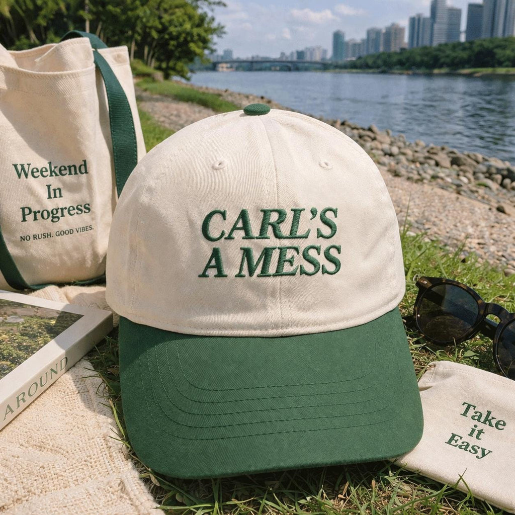 Embroidered Carls a Mess Baseball Hat – Funny Summer House Washed Cap, Reality TV Quote Hat, Vintage Dad Hat Gift for Men & Women