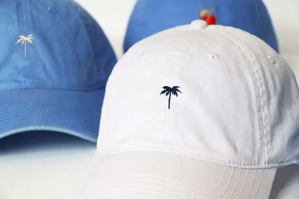 Embroidered Palm Tree Hat: Custom Cotton Baseball Cap
