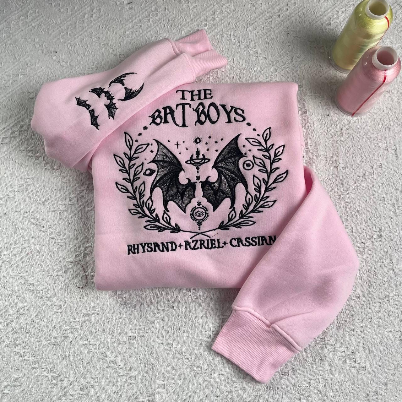 Bat Boys Embroidered Sweatshirt, Acotar Velaris Hoodie, Bookish Fan Gift