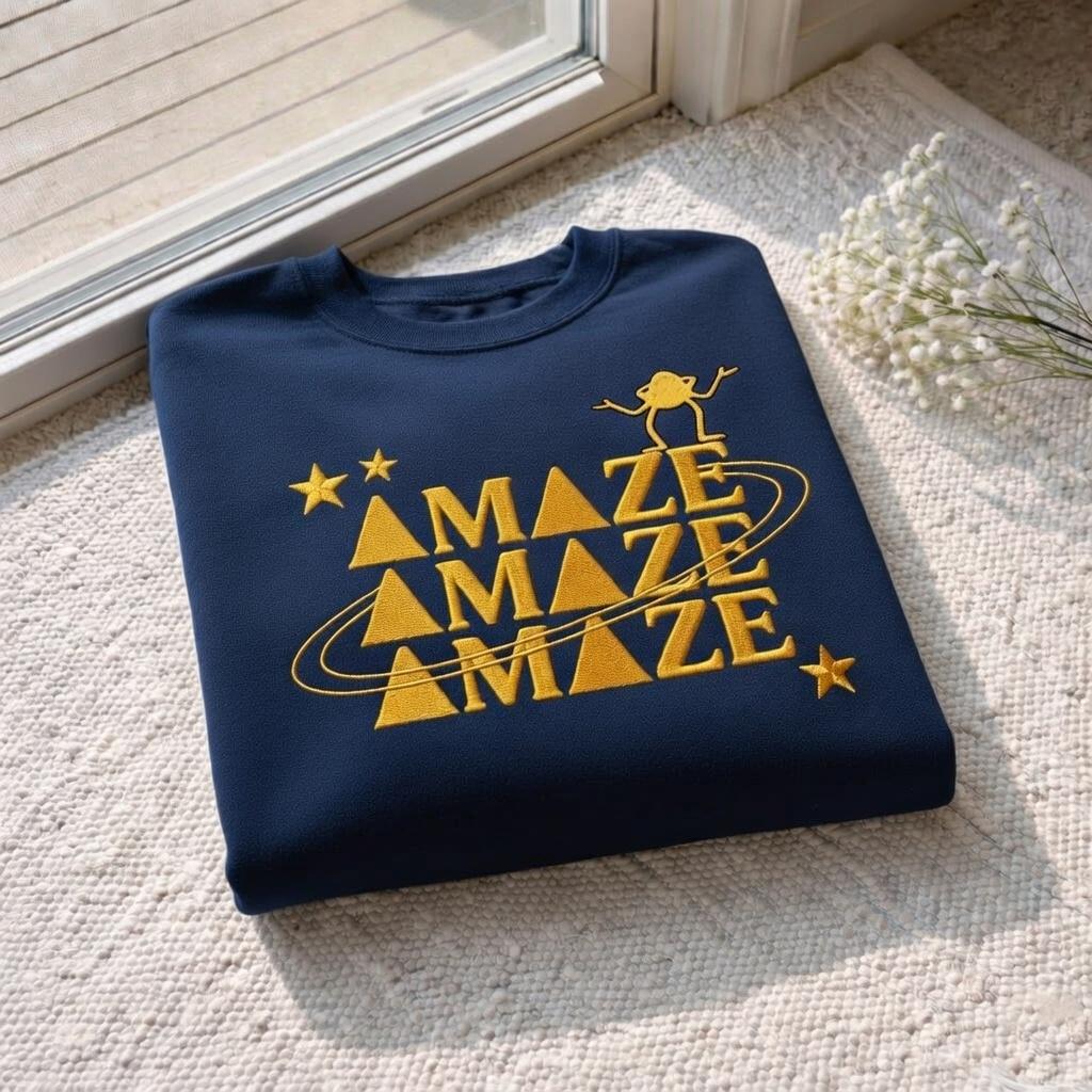 Amaze Space Embroidered Sweatshirt, Project Hail Mary Inspired Tee, Sci Fi Novel Fan Shirt, Astronomy Graphic Tee, Science Nerd Gift