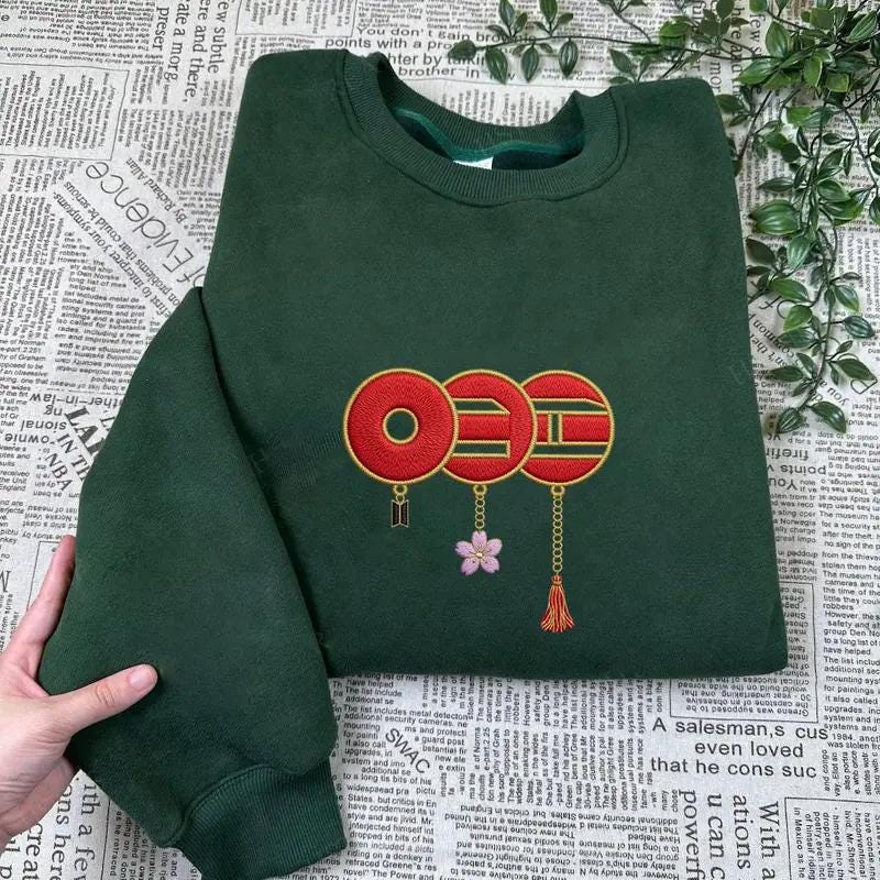 Kpop Comeback Embroidered Sweatshirt, Cute Fan Crewneck, Concert Outfit Sweatshirt, Kpop Lover Gift, BTS World Tour Crewneck Sweatshirt