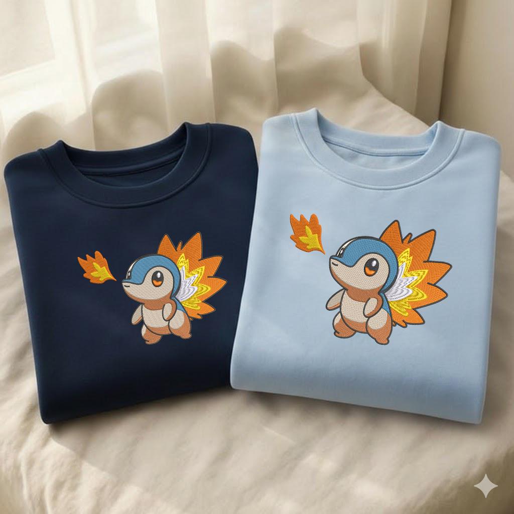Cyndaquil Embroidered, Hoodie Evolution Gifts For Fans, Poke Embroidery