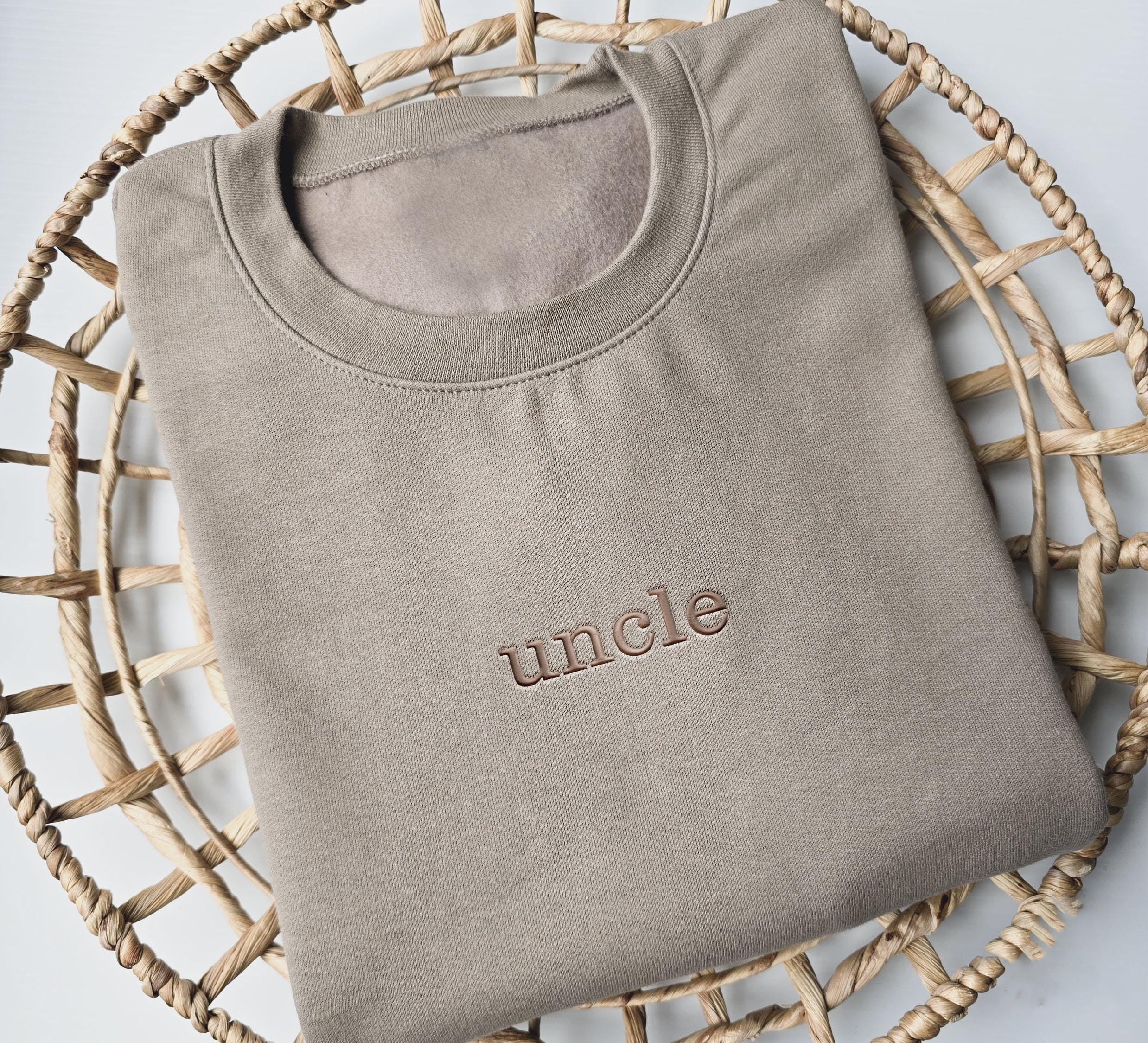 Embroidered Uncle Sweatshirt, Gift for Uncle, Christmas Gift for Uncle Gift Cool Uncle Shirt, Pregnancy Announcement Crewneck