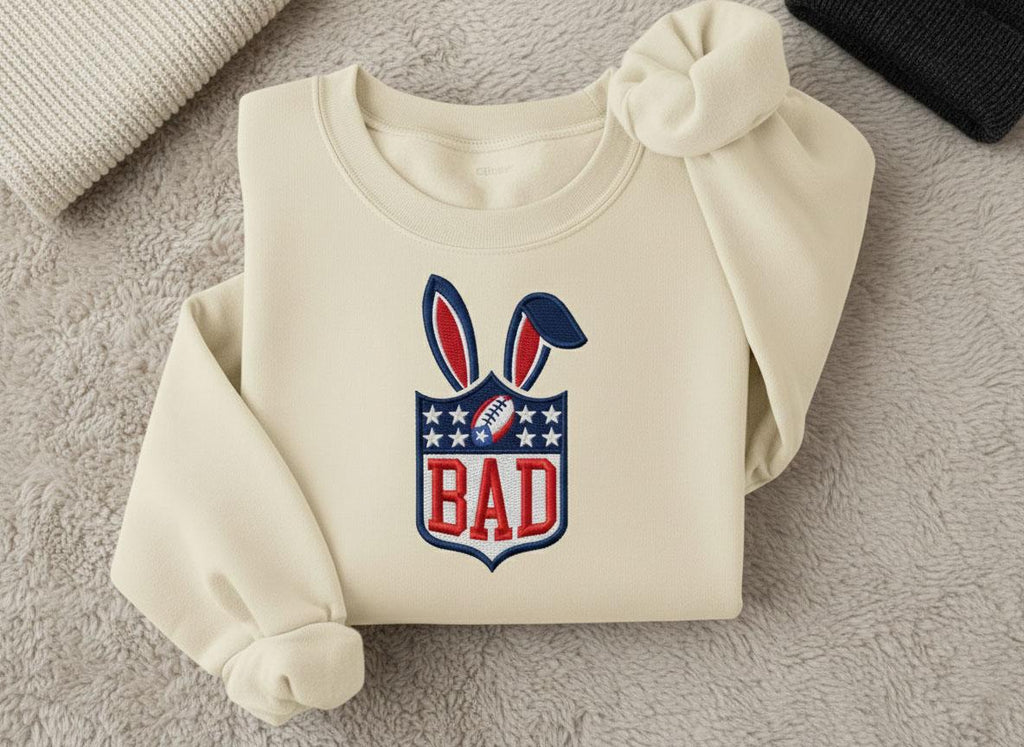 Embroidered Benito Bowl Sweatshirt – Super Football Shirt, Bad Game Day Bunny Crewneck, Puerto Rico Super Bowl Fan Gift