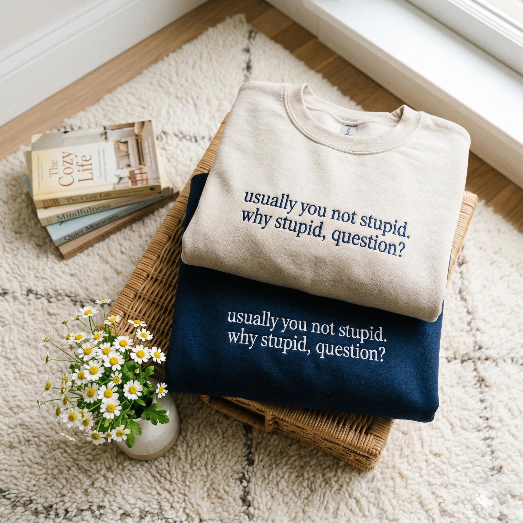 Embroidered Project Hail Mary Sweatshirt : Funny Rocky Quote, Eridian, Andy Weir shirt