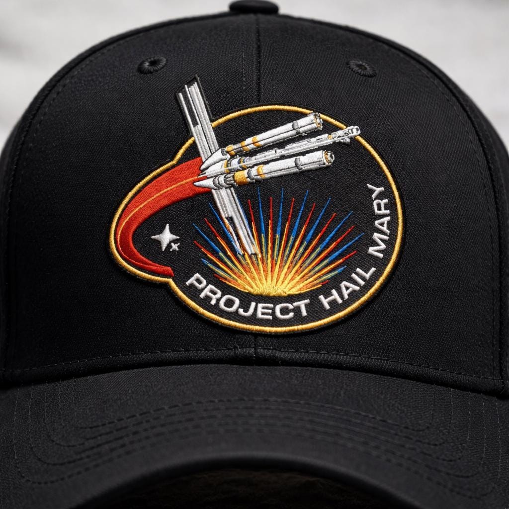 Project Hail Mary Embroidered Hat, Sci-Fi Book Inspired Baseball Cap, Space Nerd Gift, Andy Weir Fan Cap, Minimalist Dad Hat