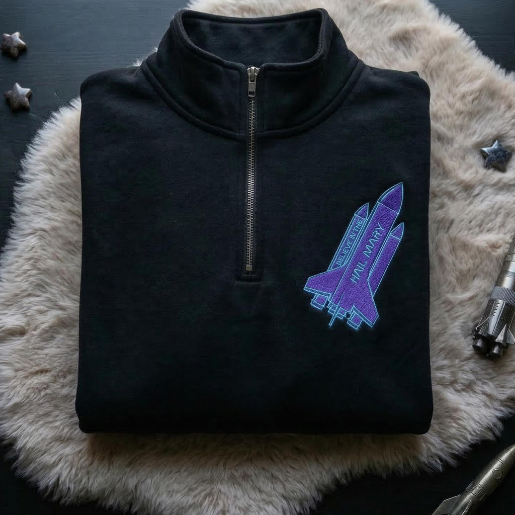 Embroidered Amaze Amaze Amaze Sweatshirt, Sci-Fi Hail Mary Embroidery Sweater, Funny Space Quote Shirt, Book Lovers Gift