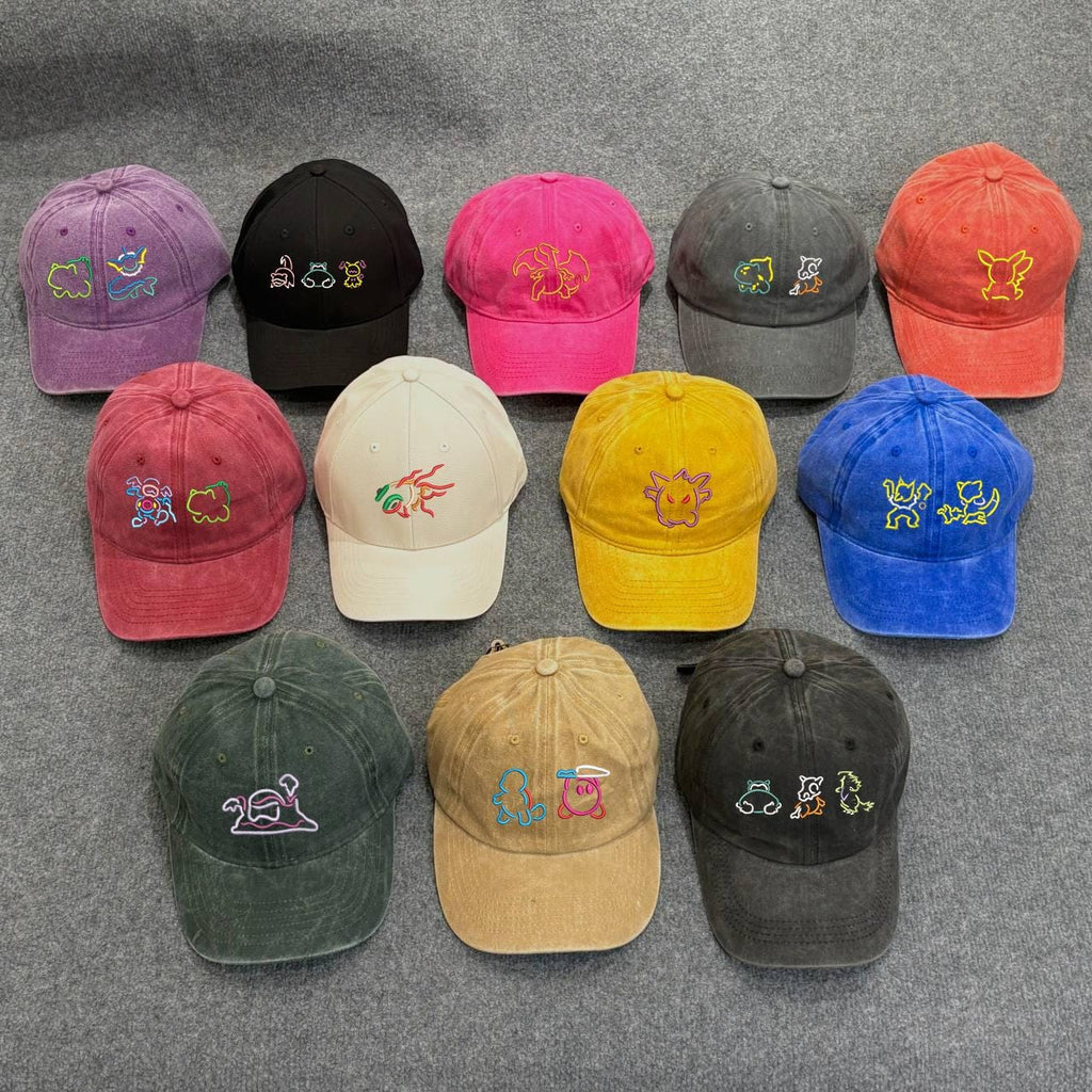 Custom Anime Characters Embroidered Hat, Anime Sun Hat, Anime Lover, Gift For Friends, Family Trip Hat, Anime Fans Hat