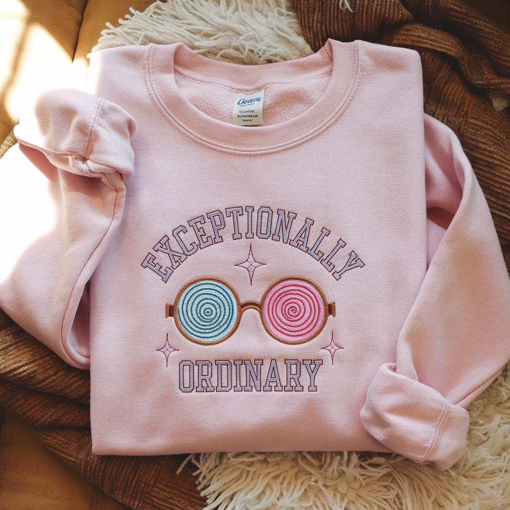 Magical Glass Embroidered Sweatshirt, Luna Bookish Shirt, Dramione Regulus Wizard School Top