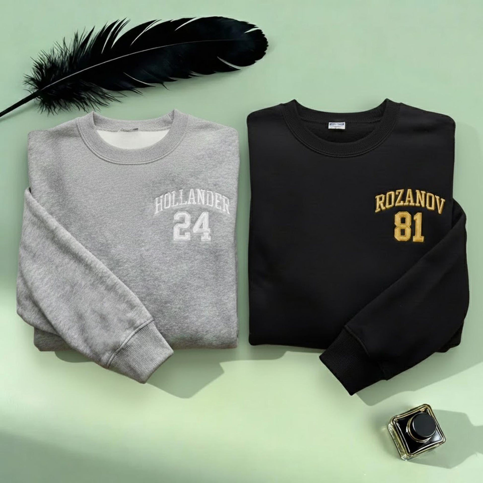 Embroidered Heated Rivalry Team Hollanov Sweatshirt – Hollander Rozanov 24 81 Hockey Romance, LGBT Hockey Fan Gift