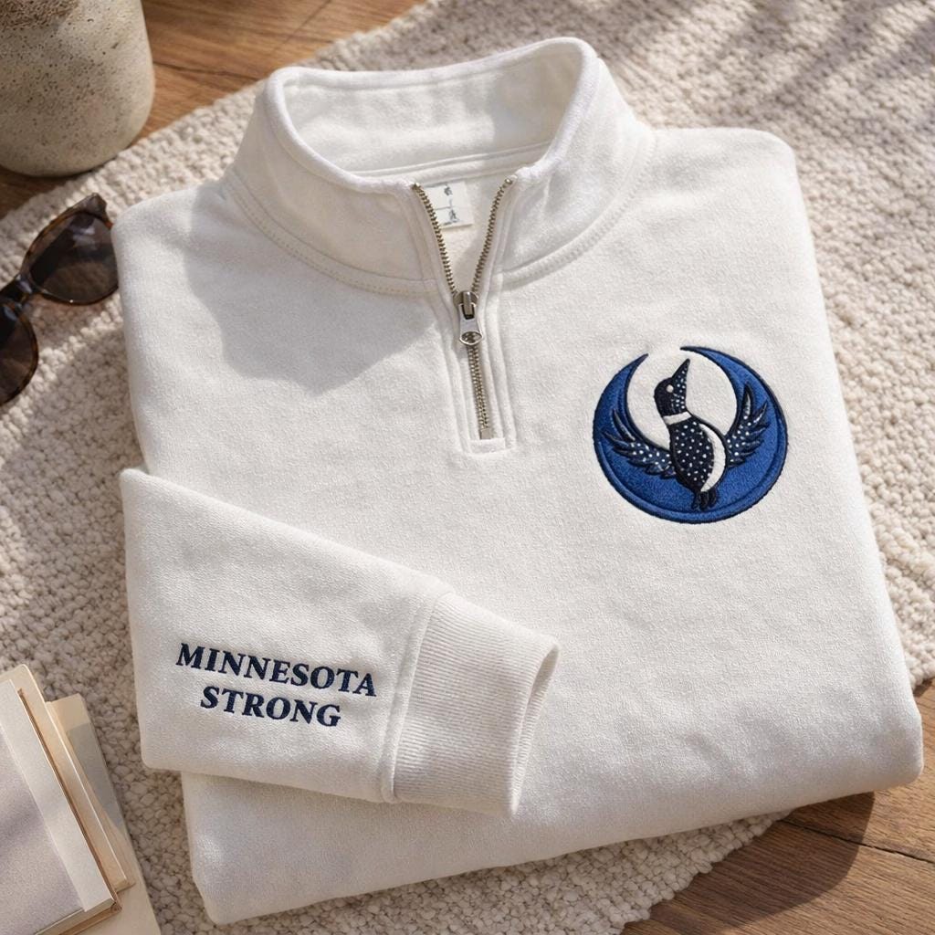 Embroidered Minnesota Loon Quarter Zip Sweatshirt – Rebel Alliance Shirt