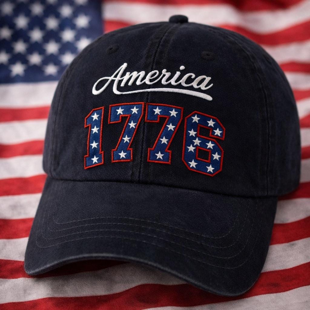 Embroidered 250th America Anniversary Embroidered Cap, 1776 2026 America Baseball Hat, Patriotic USA Cap,We The People Cap,Independence Gift