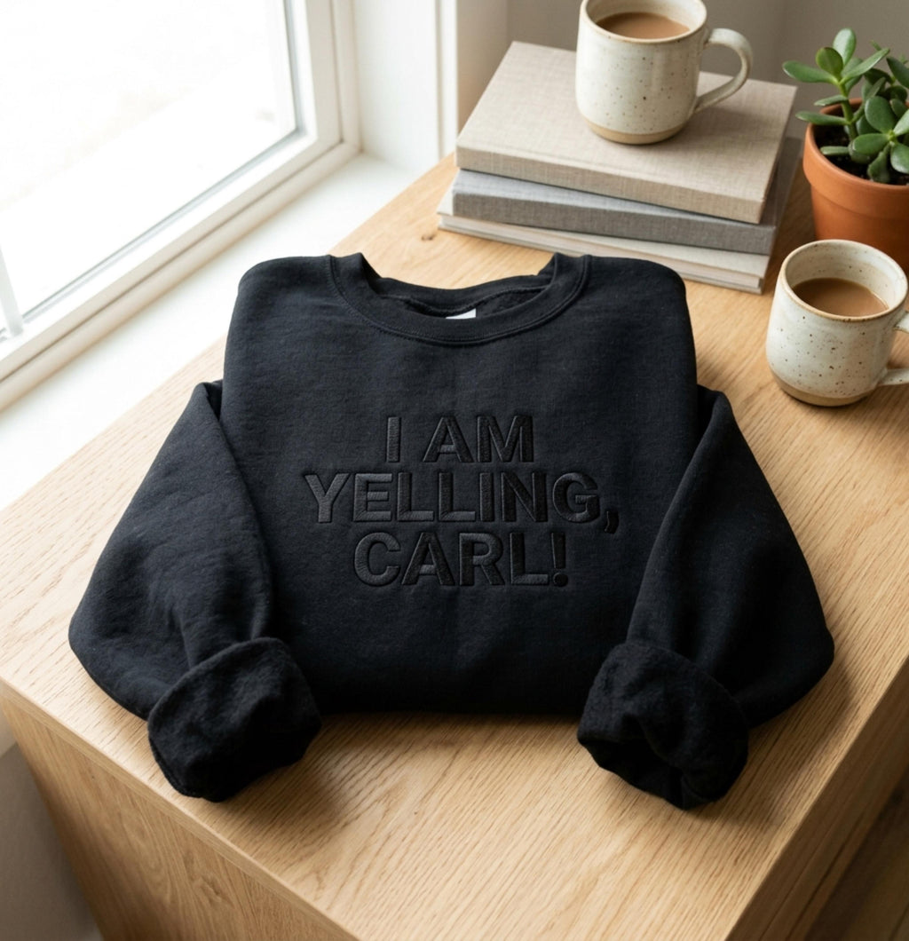 I Am Yelling Carl Embroidered Sweatshirt, Princess Donut Fan Art, Dungeon Crawler Carl Shirt, Cozy Gift