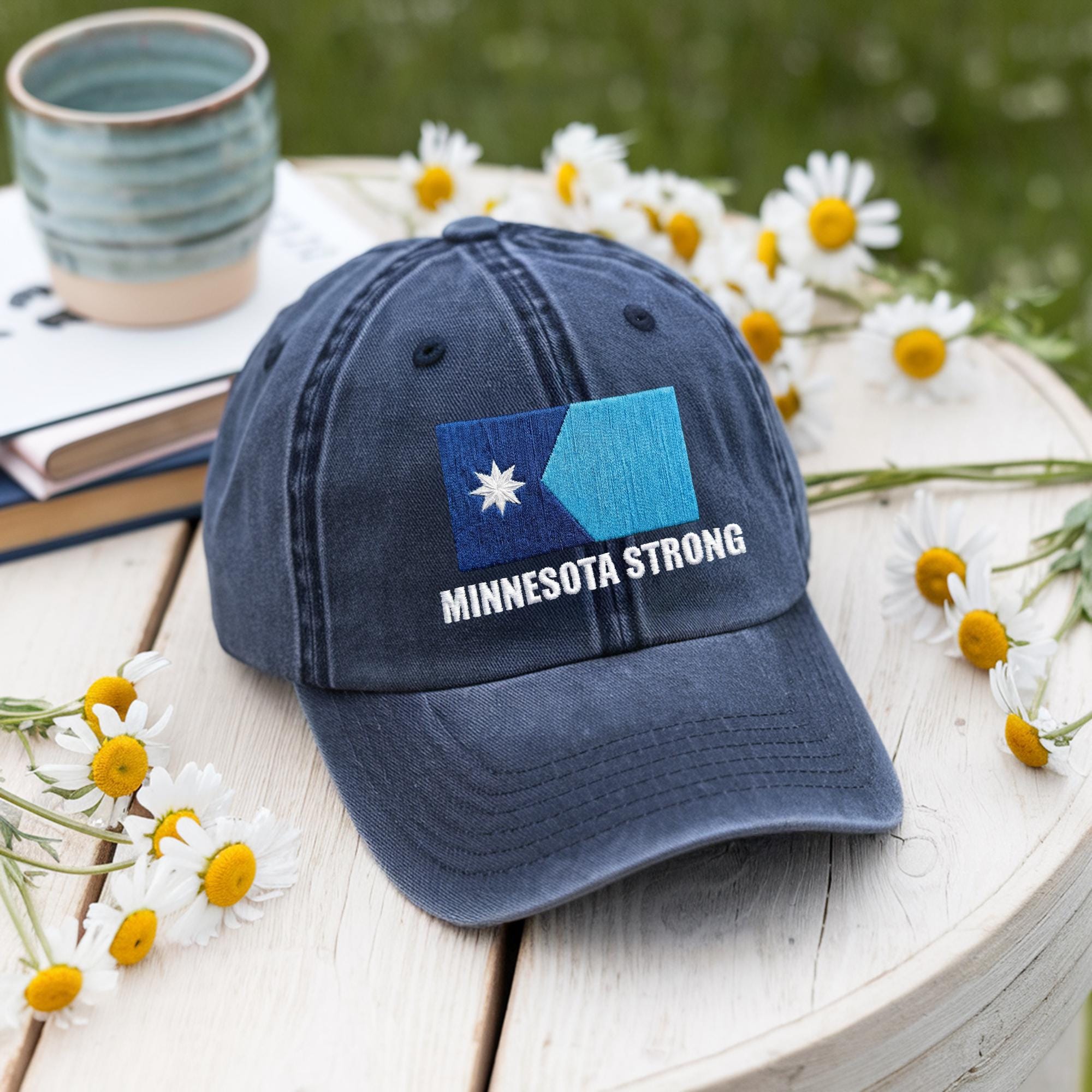 Minnesota Strong State Flag Embroidered Hat, Protest Pride Hat, Minnesota Rebel Alliance Political Hat, MN State Bird Loon Protest Hat