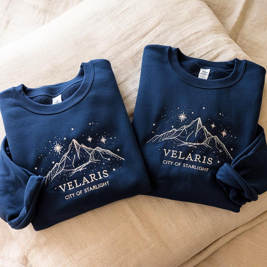 Velaris Embroidered Sweatshirt, City of Starlight, Acotar Fan shirt