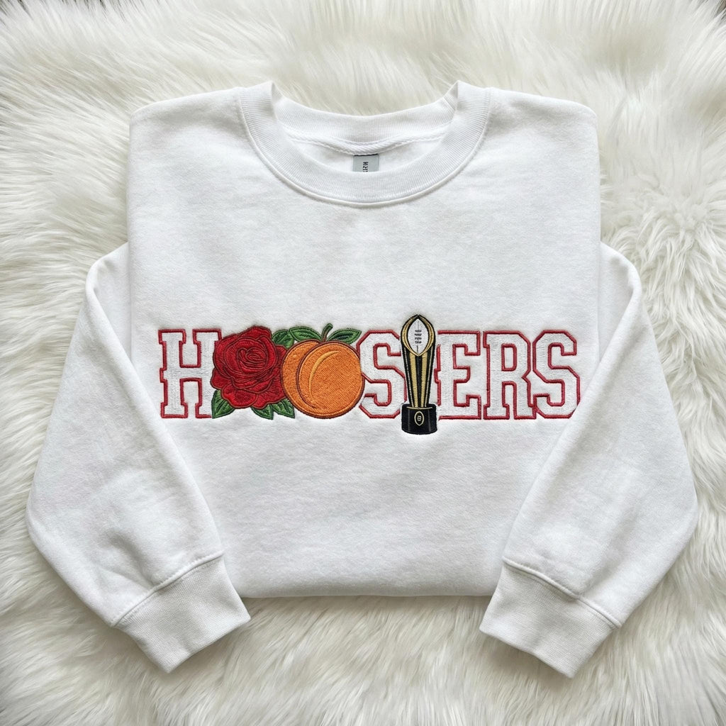 Embroidered Indiana Football 25–26 National Champs Sweatshirt, Trendy Game Day T-Shirt, Unisex Hoodie, College Football Fan Gift