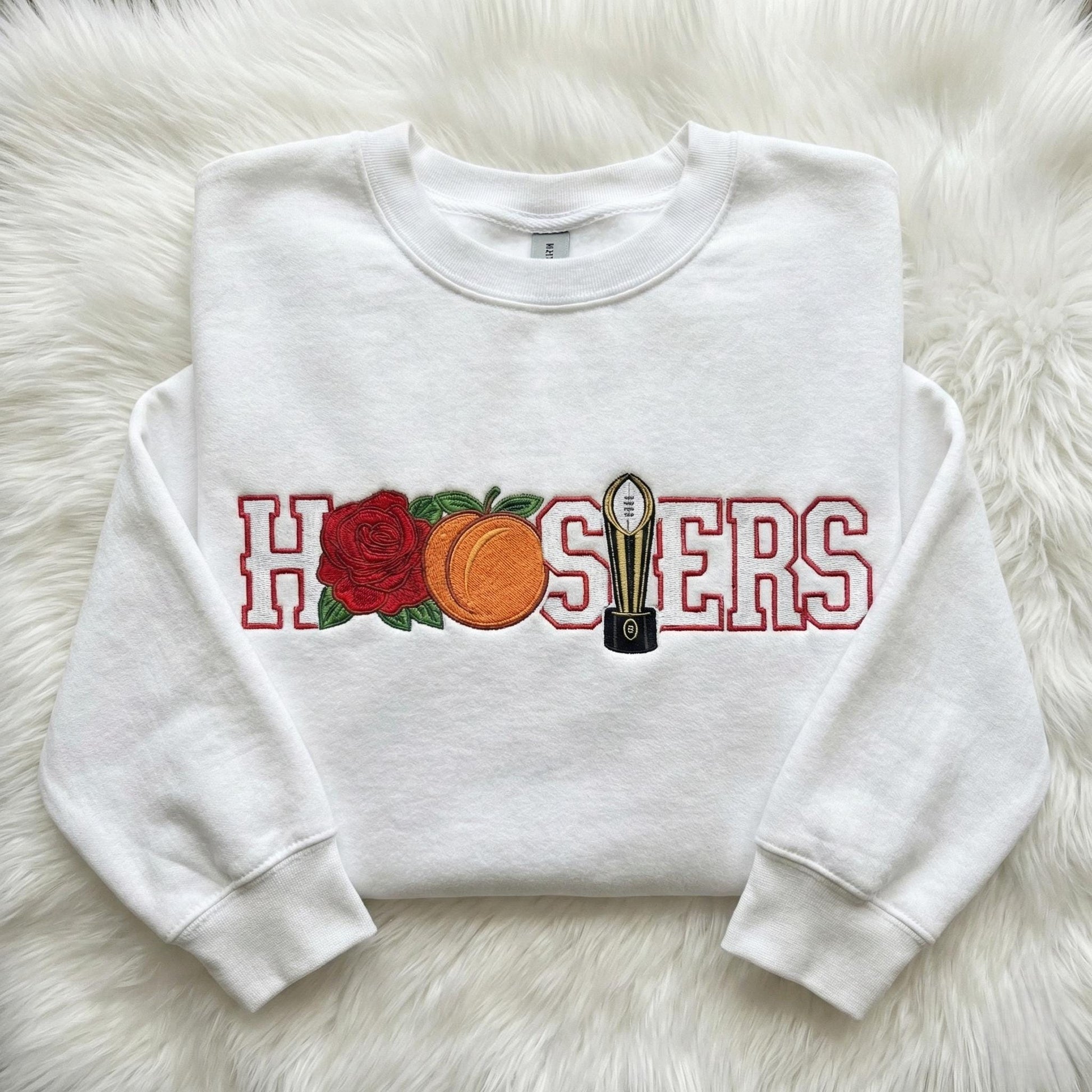 Embroidered Indiana Football 25–26 National Champs Sweatshirt, Trendy Game Day T-Shirt, Unisex Hoodie, College Football Fan Gift