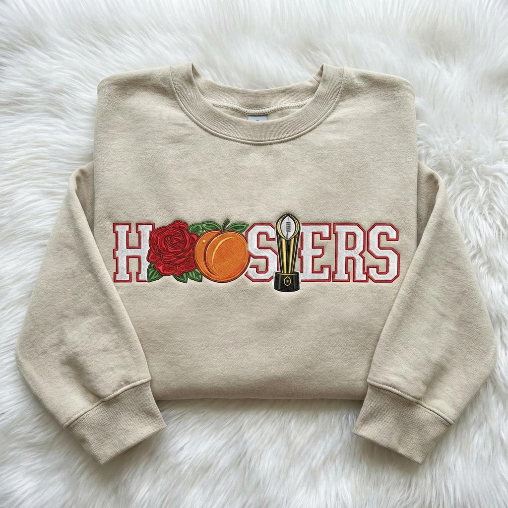 Embroidered 2026 National Champions Indiana Football Hoodie, Hoosiers Game Day Shirt, Trendy Unisex Sweatshirt, College Football Fan Gift