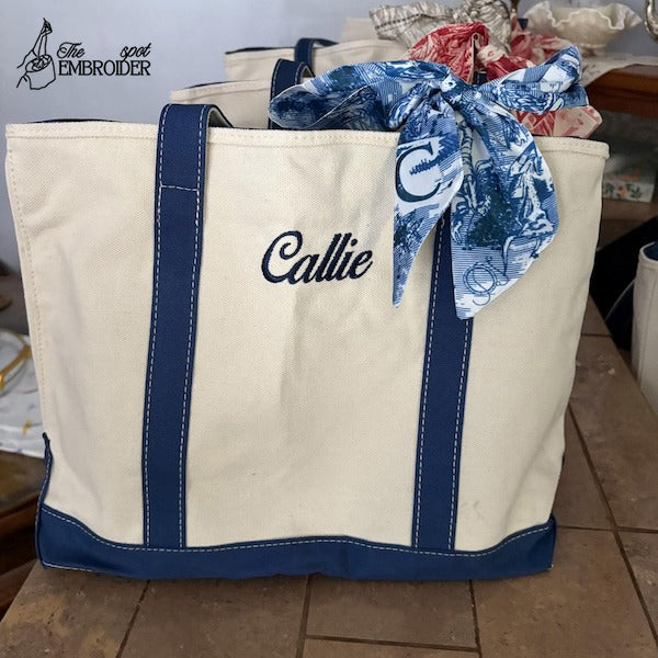 Custom Canvas Tote Bag, Personalised Tote Bag, Name Tote Bag, Bridesmaid Gift Bag, Embroidered With Initials Custom Tote, Personalized Gift