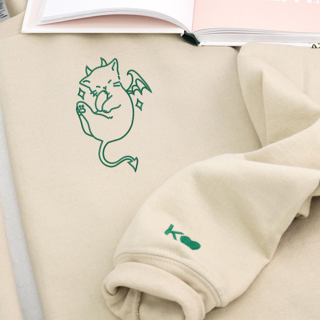 Angel and Demon Cat Matching Sweatshirts for Couples, Heart on Sleeve, His and Her Sweatshirt, Matching Couple Hoodies, Birthday Gift