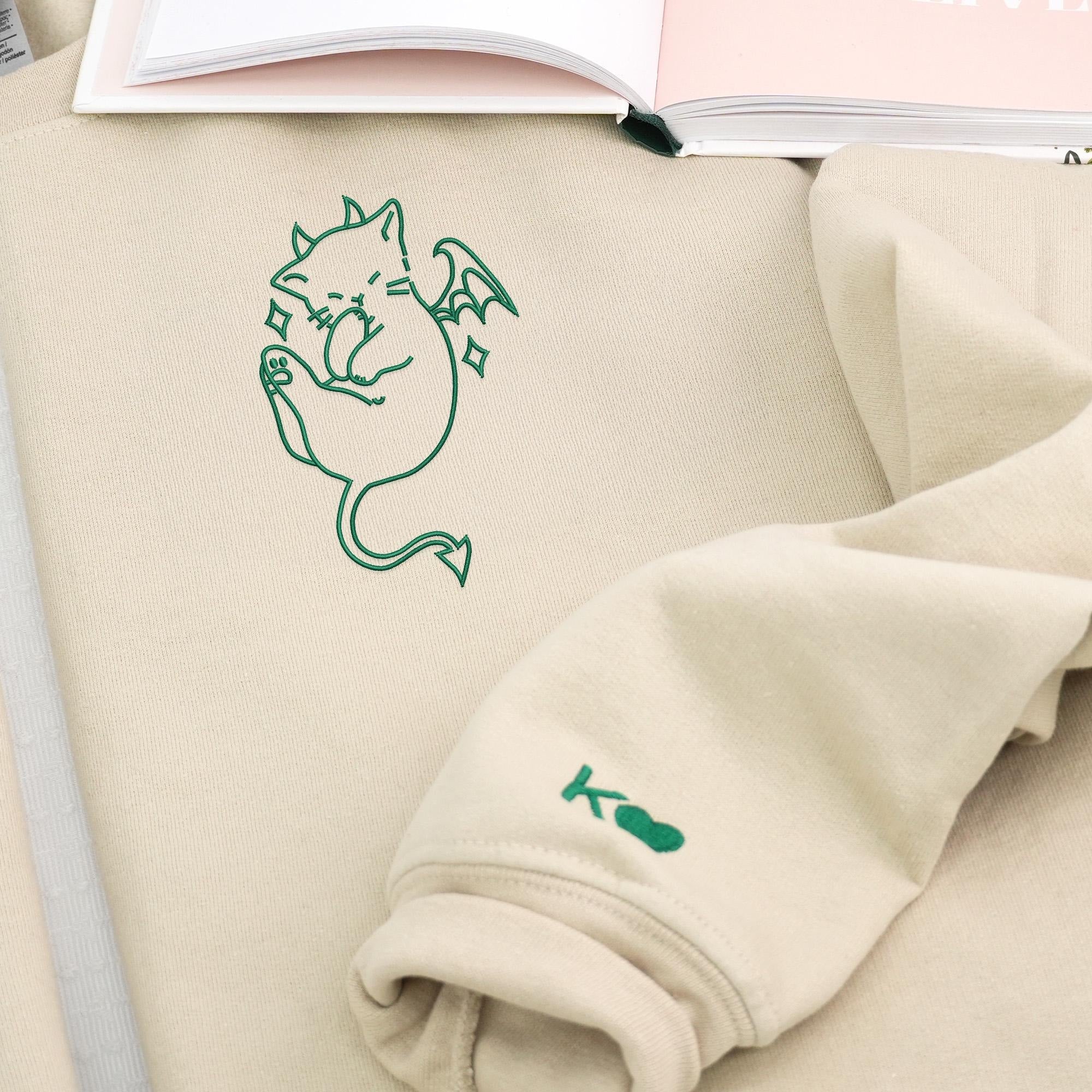 Angel and Demon Cat Matching Sweatshirts for Couples, Heart on Sleeve, His and Her Sweatshirt, Matching Couple Hoodies, Birthday Gift