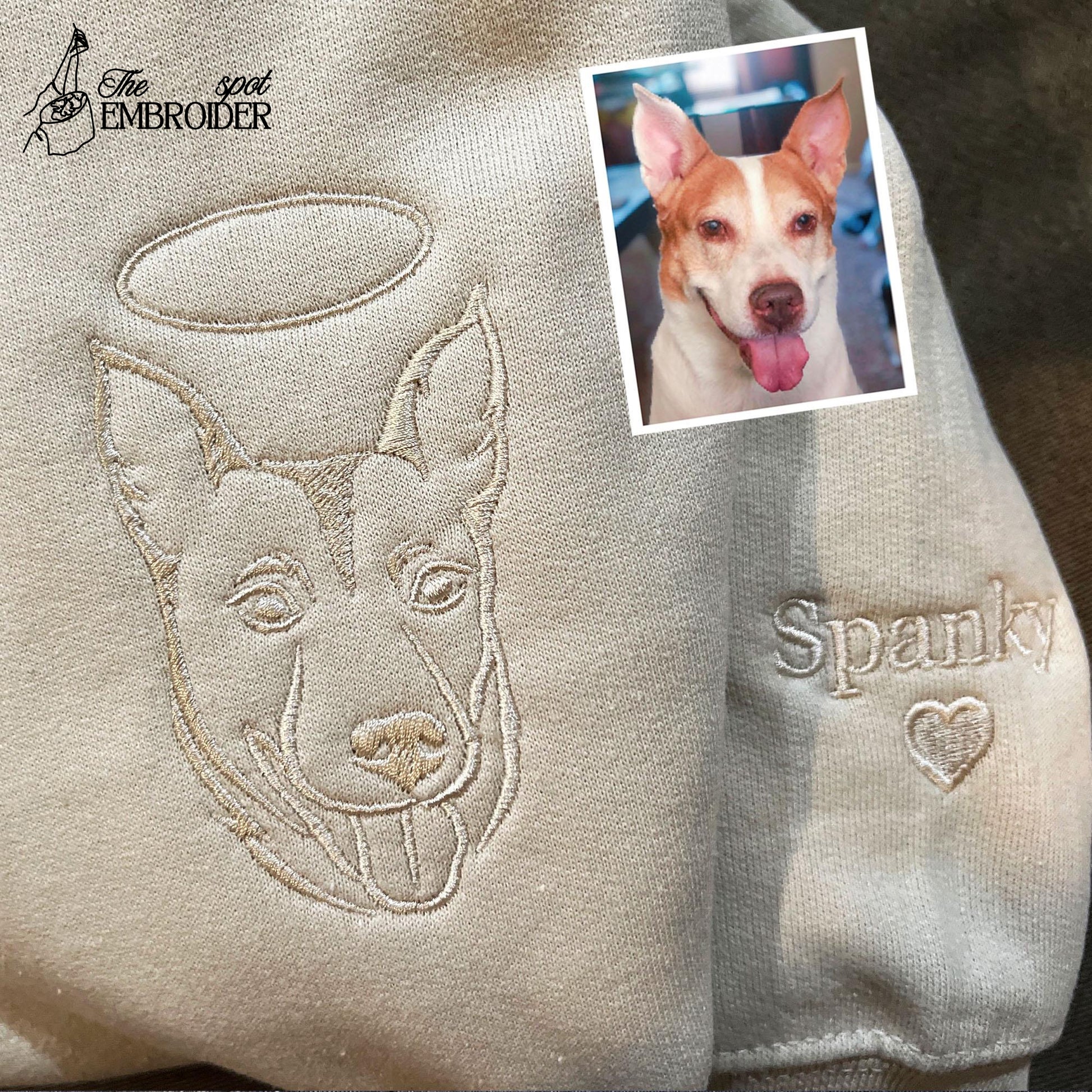 Embroidered Pet Memorial Sweatshirt, Personalized Pet Loss Hoodie, Custom Embroidered Dog And Cat Shirt