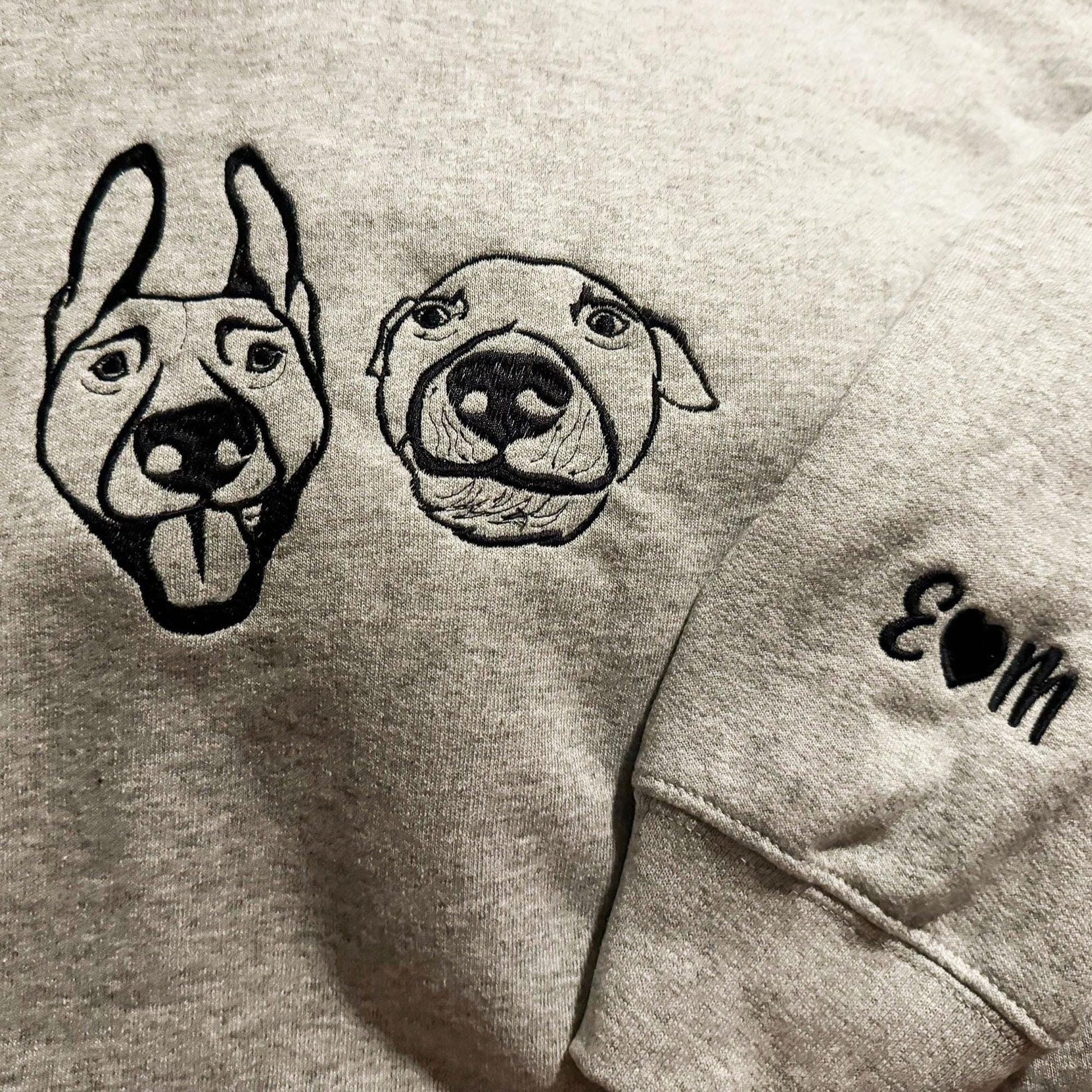 Embroidered Pet Memorial Sweatshirt, Personalized Pet Loss Hoodie, Custom Embroidered Dog And Cat Shirt