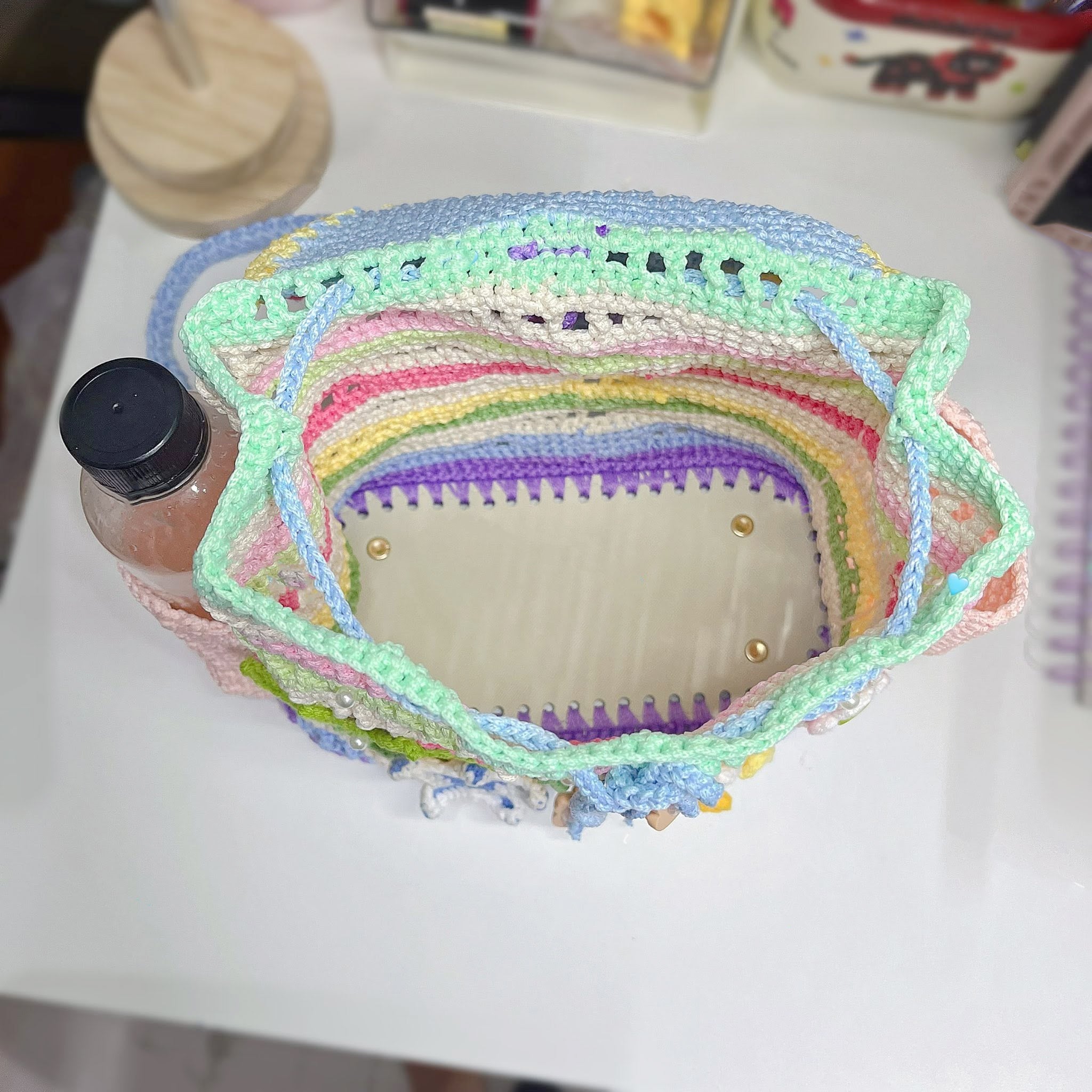 Crochet Kids Backpack, Handmade Colorful Ocean School Bag, Kid Backpack, Starfish Fish Crochet Backpack, Cute Beach Themed Backpack for Girls, Summer Gift for Kids Crochet16