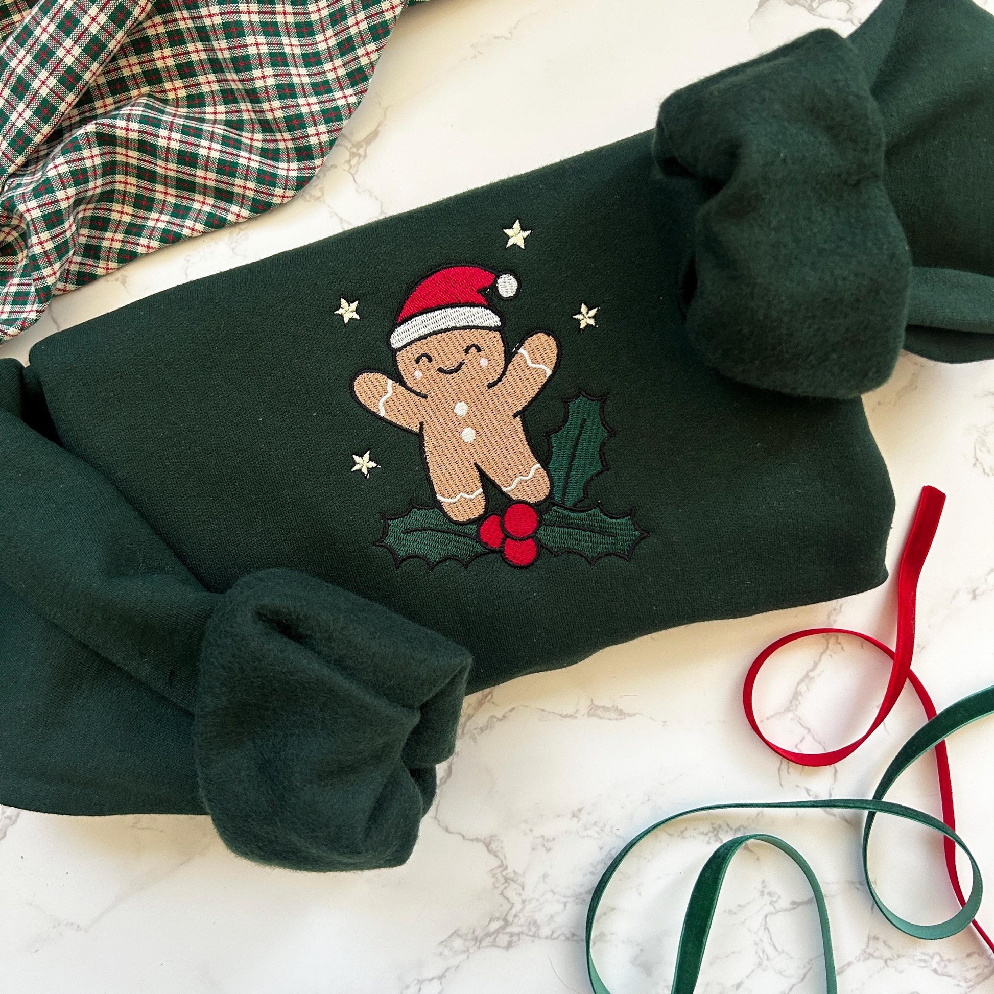 Embroidered Christmas Gingerbread Sweatshirt, Holiday Sweatshirt, Gingerbread Man Embroidered Sweater, Christmas Sweatshirt, Christmas Gifts