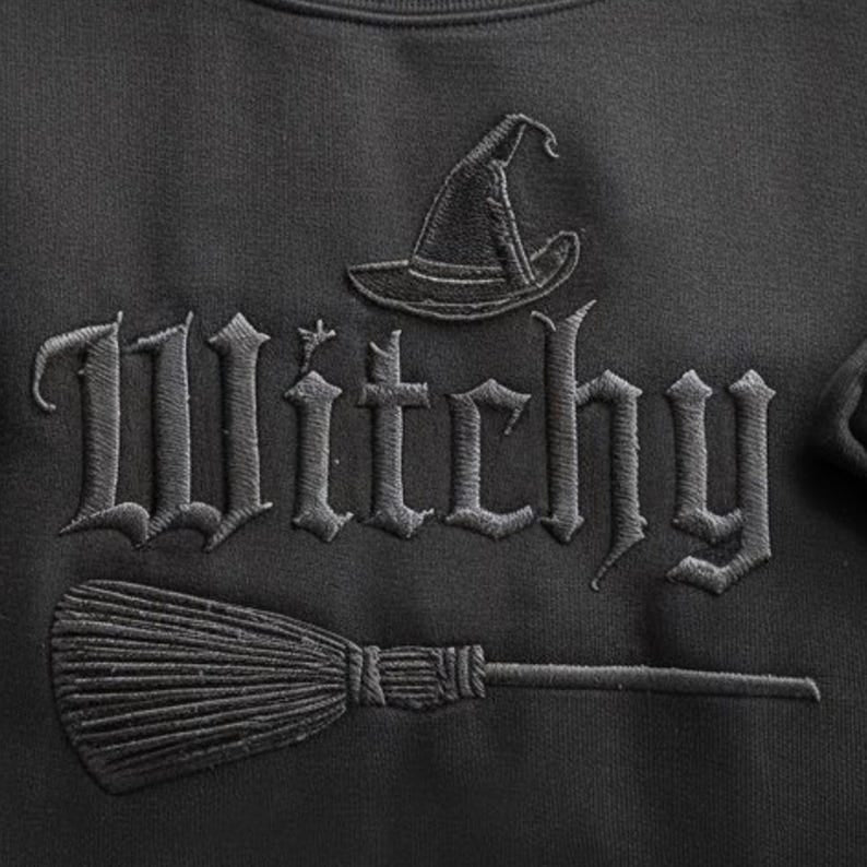 Witchy Embroidered Shirt, Halloween Embroidery Shirt, Sarcasm Shirt, Witches Wiccan Shirt HLEM29