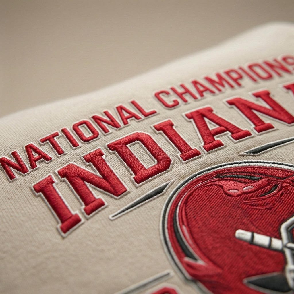 Indiana Football Embroidered 2026 National Champs Hoodie, Trendy Game Day T-Shirt, Unisex Sweatshirt, College Football Fan Gift