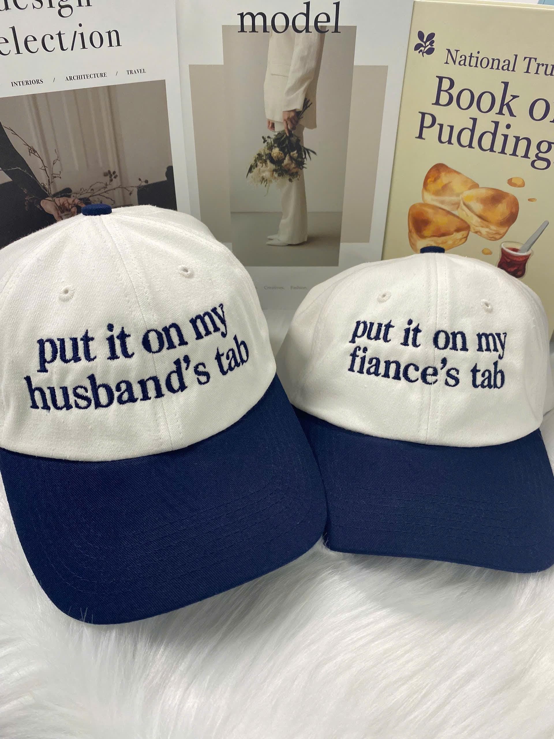 Put It On My Husband’s Tab Embroidered Hat, Funny Dad Cap, Fiance Boyfriend Tab Hat, Put It On My Tab Hat, Embroidered Funny Gift