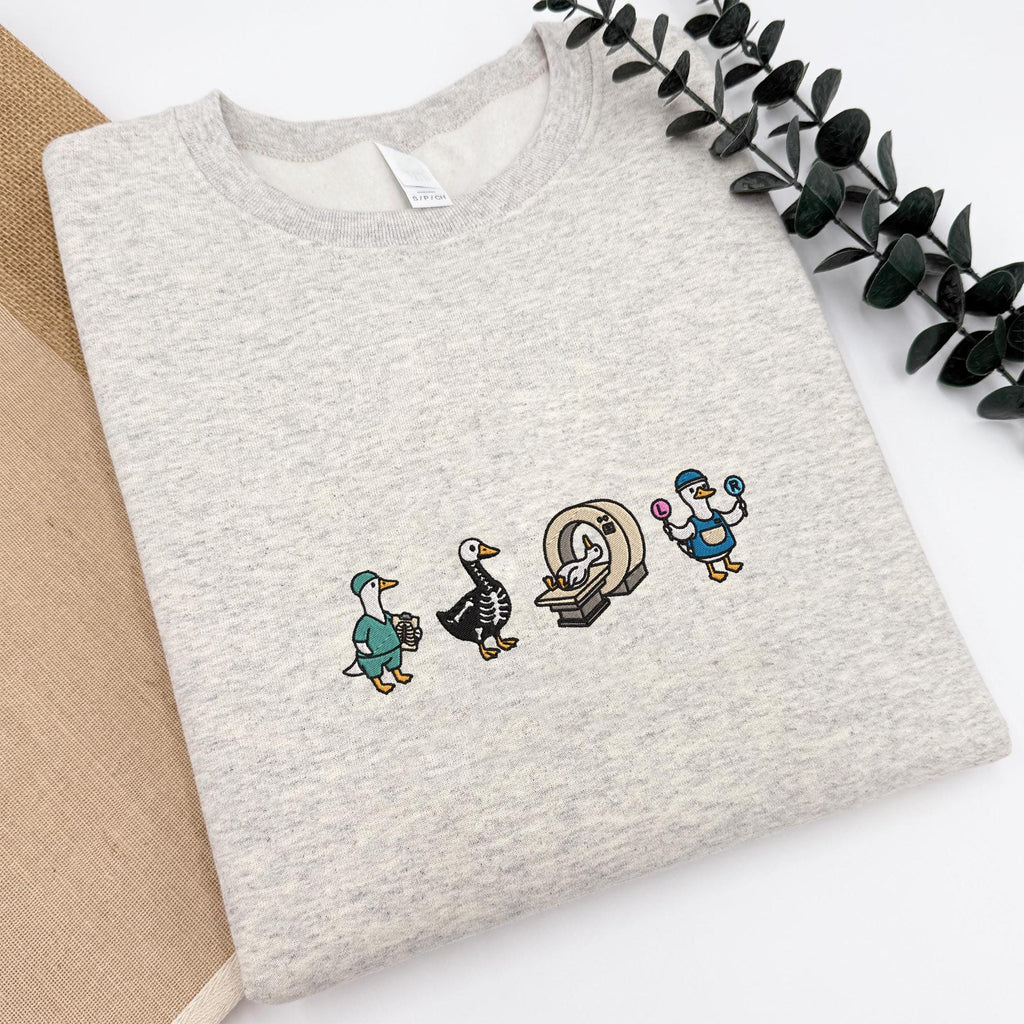 Embroidered Radiologic Technologist Goose Sweatshirt, Rad Tech Crewneck, Radiography Gift