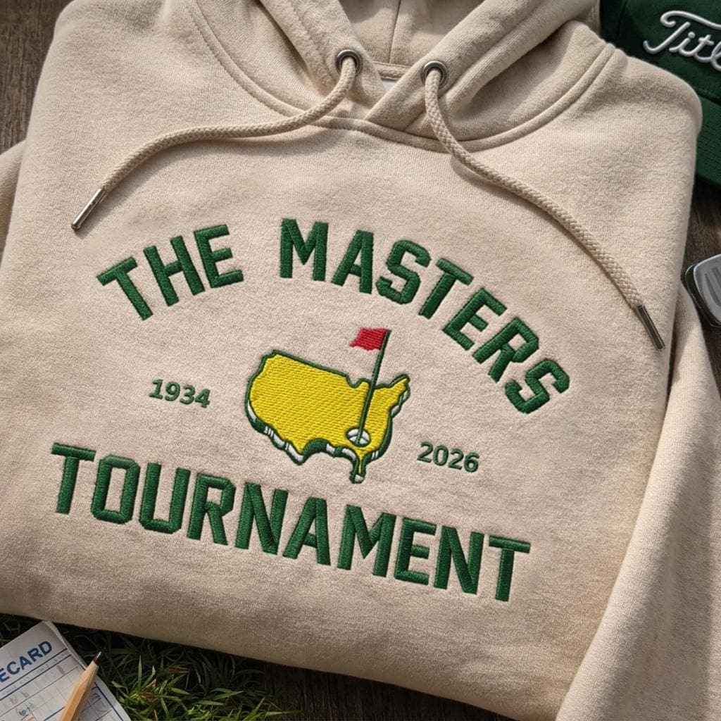 Master Tournament Embroidered Shirt, Golf Club Crewneck, Gift for Golf Lovers, Sport Embroidery Outfit