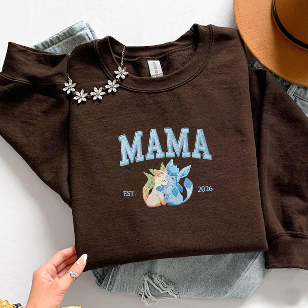 Embroidered Pokemom Hoodie, Cute Poke Characters Sweatshirt, Cozy Anime Embroidery, Embroidered Anime Shirt, Mothers Day Gift