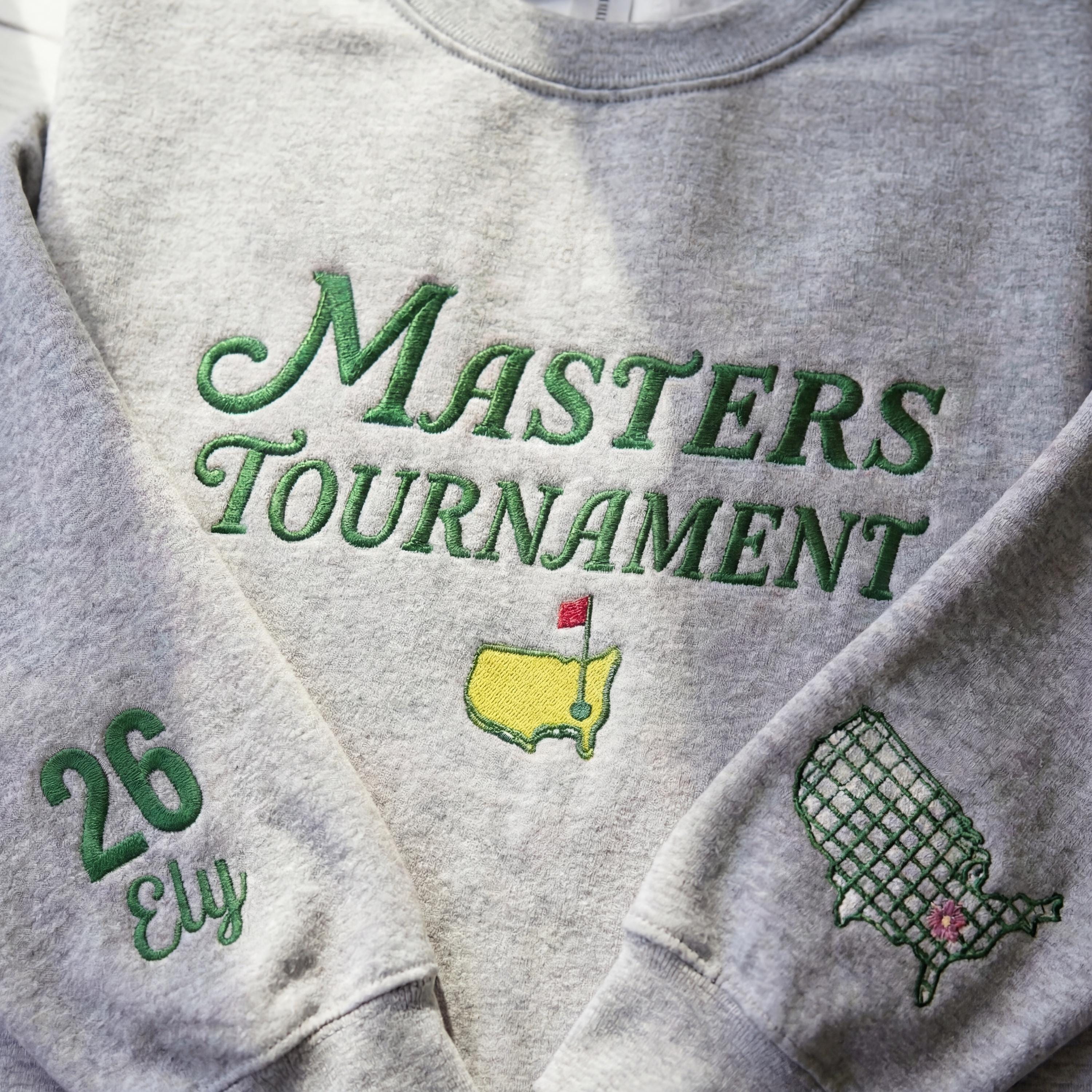 Embroidered Custom Masters Tournament 2026 Sweatshirt, Personalized Golf Sweatshirt, Golf Shirt, Augusta Georgia Gift, Golf Fan Name Apparel