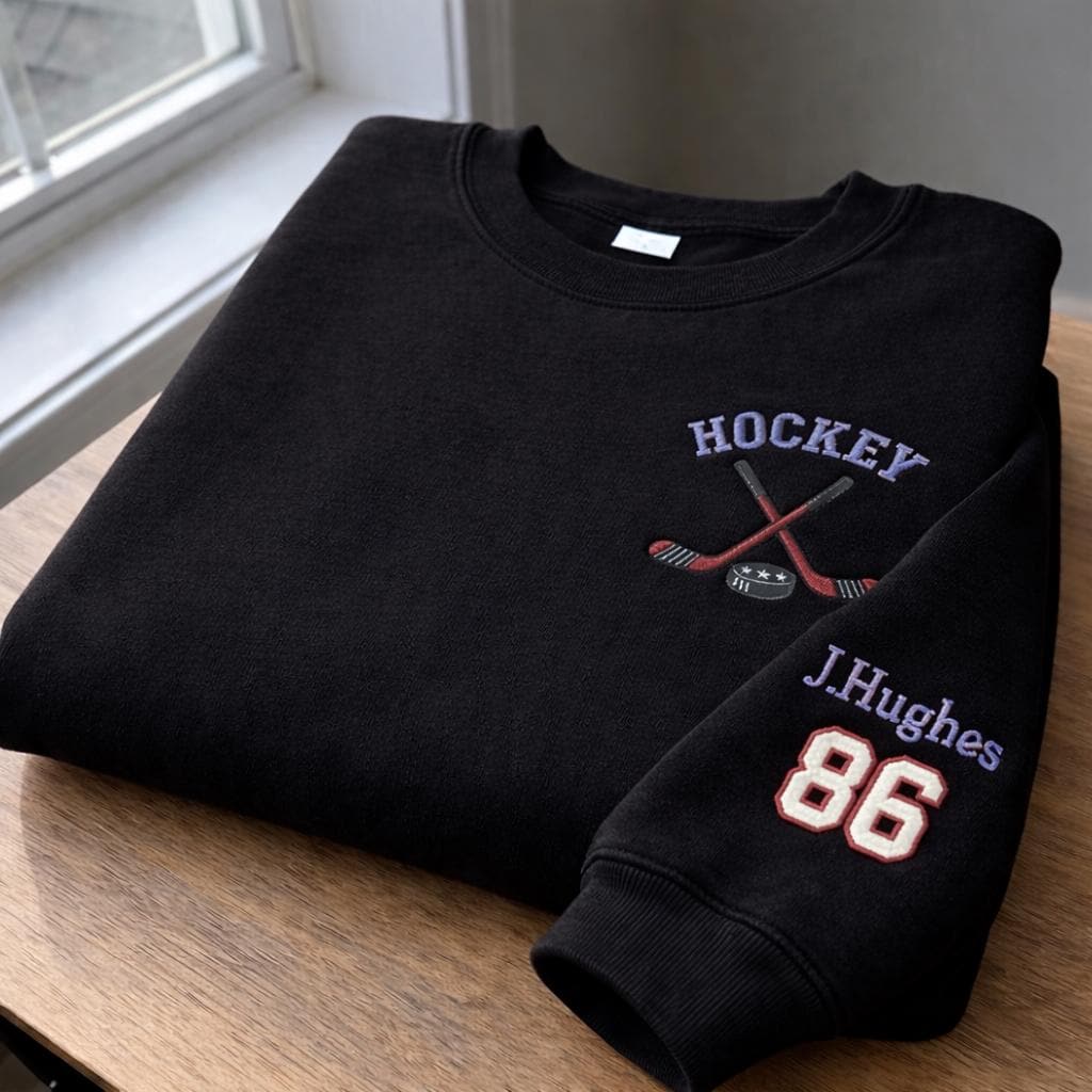USA Hockey Embroidered Sweatshirt, Miracle On Ice 1980 2026 Embroidered Shirt, Team USA Olympic Gift,Hockey Stick Hoodie, Winter Sports Gift
