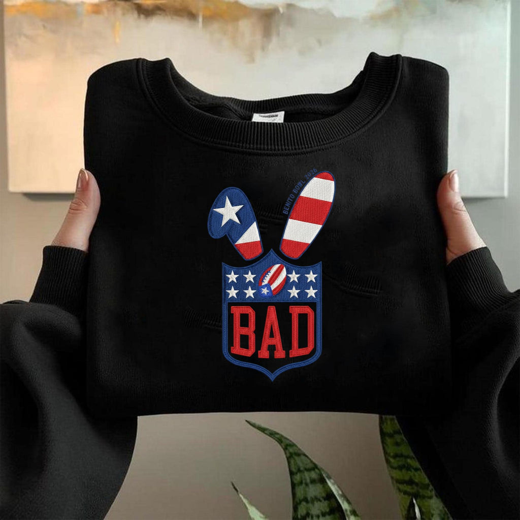 Benito Bowl Embroidered Sweatshirt – American Football Game Day Crewneck, Final Football Game Fan Shirt