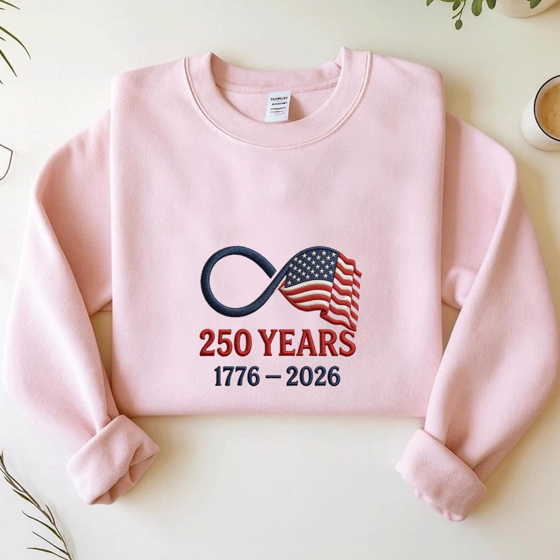 USA 250th Anniversary Embroidery Sweatshirt – FSL American Eagle Design | Semiquincentennial Patriotic Crewneck (Copy)