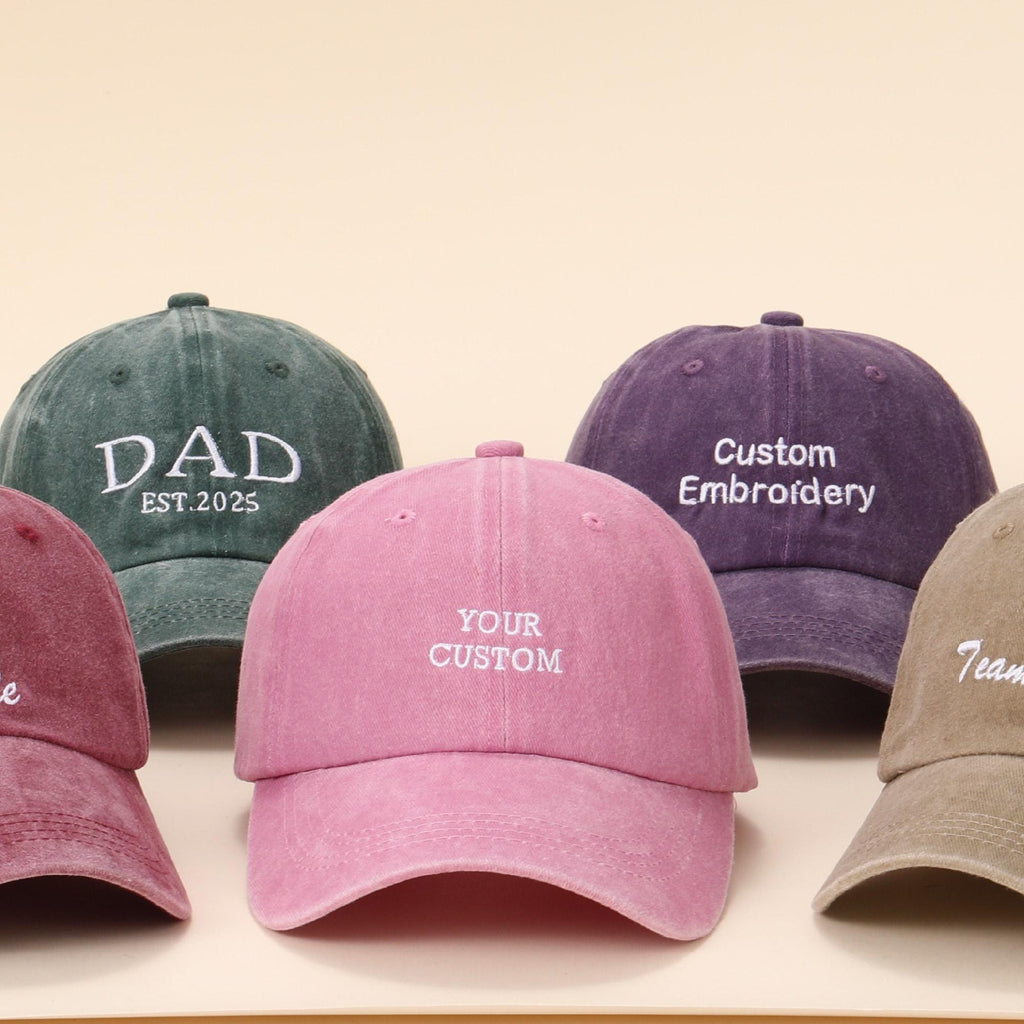 Personalized Dad Embroidered Hat, Vintage Baseball Cap for Dad, Custom Grandpa Hat with Est Year, Fathers Day Gift, Unisex Baseball Hat.