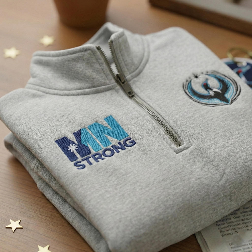 Minnesota Strong Embroidered Quarter Zip Sweatshirt, Alliance Political Shirt, Protest Flair, Political Statement Gifts, Resistance Rebel