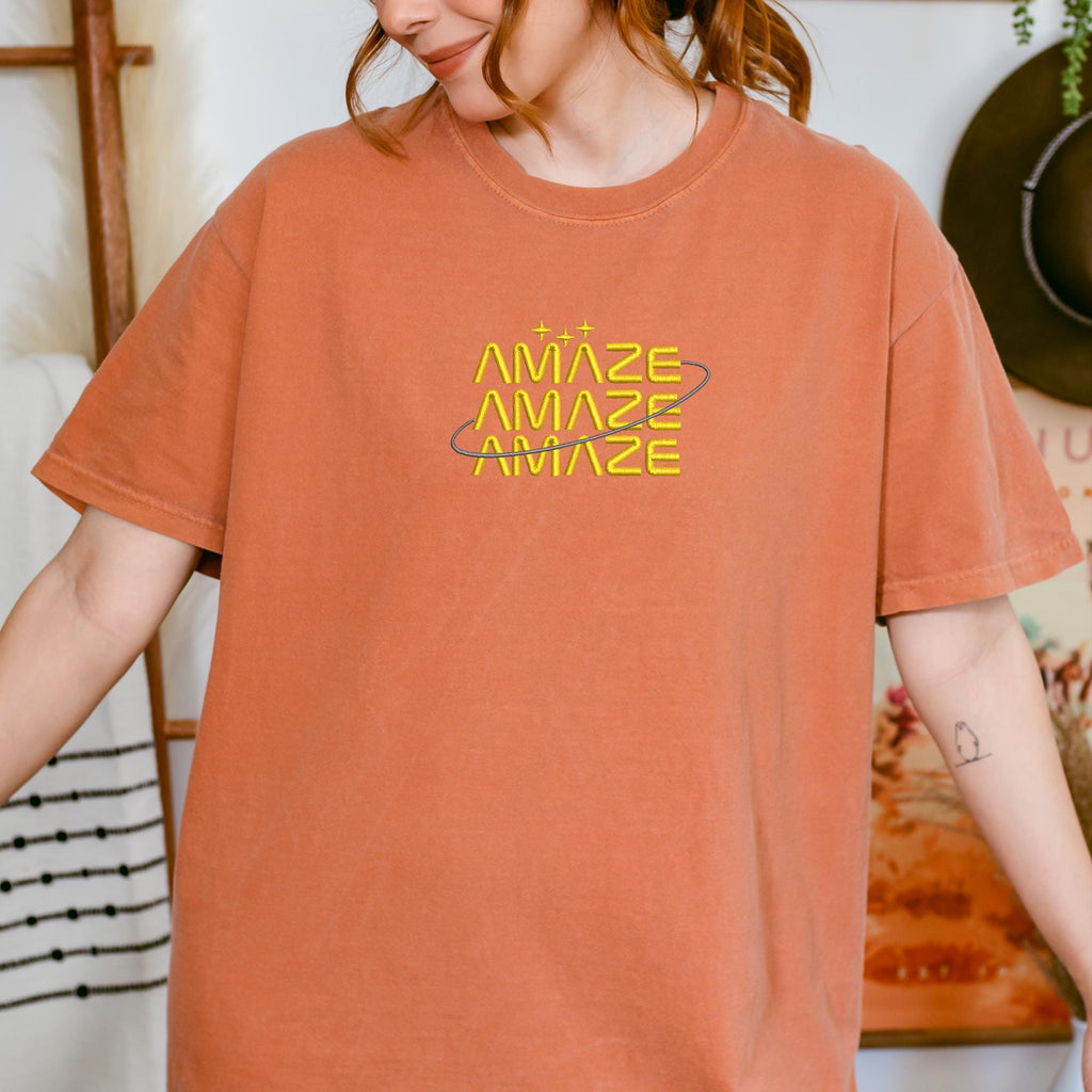 Embroidered Amaze Amaze Amaze Shirt, Sci Fi Shirt, Project Hail Mary Rocky Inspired Shirt, Unisex Crewneck Shirt