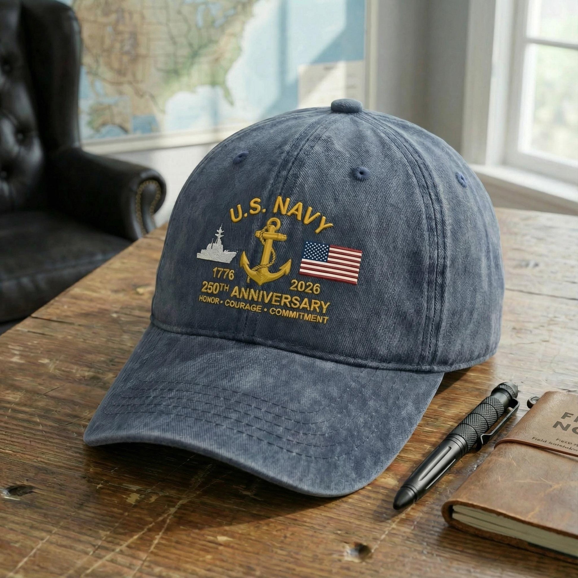 250th Anniversary USA Embroidered Baseball Hat, Patriotic American Flag Cap, 1776–2026 Semiquincentennial Hat, 4th of July Veteran Gift, Gift for Dad (Copy)